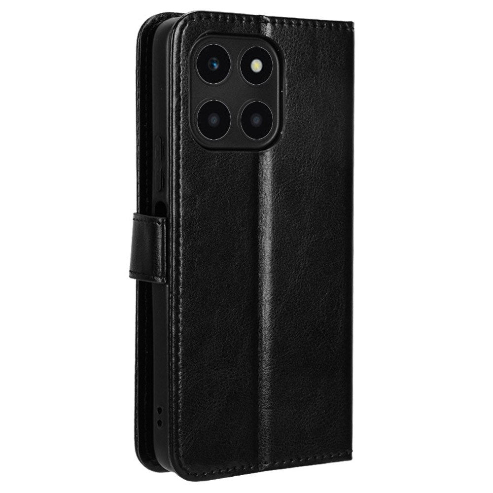 EIDERWOOD Honor X6a Faux Leather Flip Case with Strap - Black