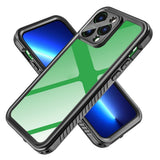 iPhone 14 Pro Max IP68 Dust & Waterproof Case - Transparent / Black