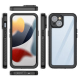 iPhone 15 Redpepper IP68 Waterproof Case - Black / Transparent