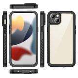 iPhone 15 Plus Redpepper IP68 Waterproof Case - Black / Transparent