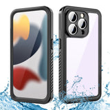 iPhone 15 Pro Max Redpepper IP68 Waterproof Case - Black / Transparent
