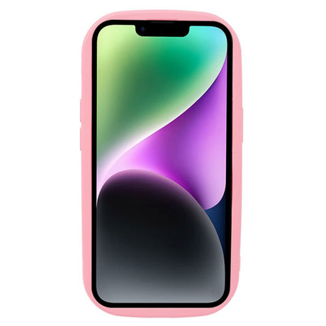 iPhone 14 Flexible Plastic Case w. Wavy Edges - Pink