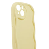 iPhone 14 Flexible Plastic Case w. Wavy Edges - Yellow