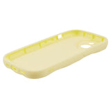 iPhone 13 Flexible Plastic Case w. Wavy Edges - Yellow