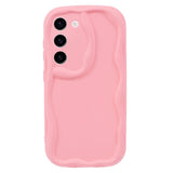 Samsung Galaxy S23 Flexible Plastic Case w. Wavy Edges - Pink