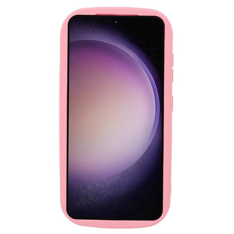 Samsung Galaxy S23 Flexible Plastic Case w. Wavy Edges - Pink