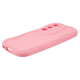 Samsung Galaxy S23 Flexible Plastic Case w. Wavy Edges - Pink