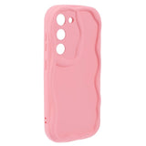 Samsung Galaxy S22 Flexible Plastic Case w. Wavy Edges - Pink