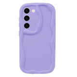 Samsung Galaxy S21 Flexible Plastic Case w. Wavy Edges - Purple