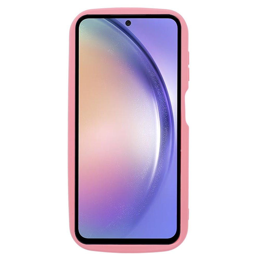 Samsung Galaxy A54 (5G) Flexible Plastic Case w. Wavy Edges - Pink