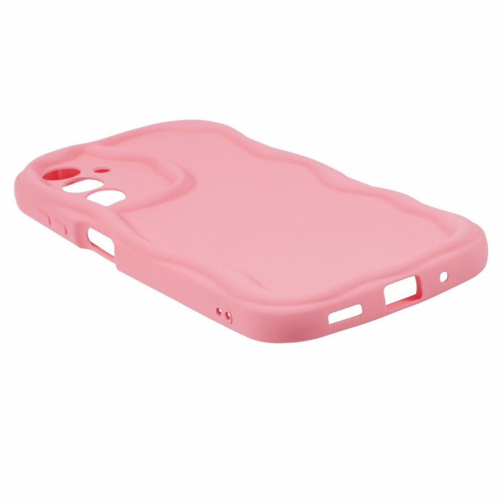 EIDERWOOD Samsung Galaxy S23 FE Flexible Plastic Case with Wavy Edges - Hot Pink