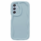 EIDERWOOD Samsung Galaxy S23 FE Flexible Plastic Case with Wavy Edges - Blue