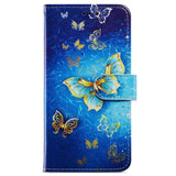 Honor 90 Lite PU Leather Case w. Wallet og Strap - Gold Butterflies