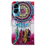 Honor 90 Lite PU Leather Case w. Wallet og Strap - Dream Catcher