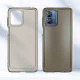 Motorola Moto G14 Transparent Flexible Plastic Case - Grey