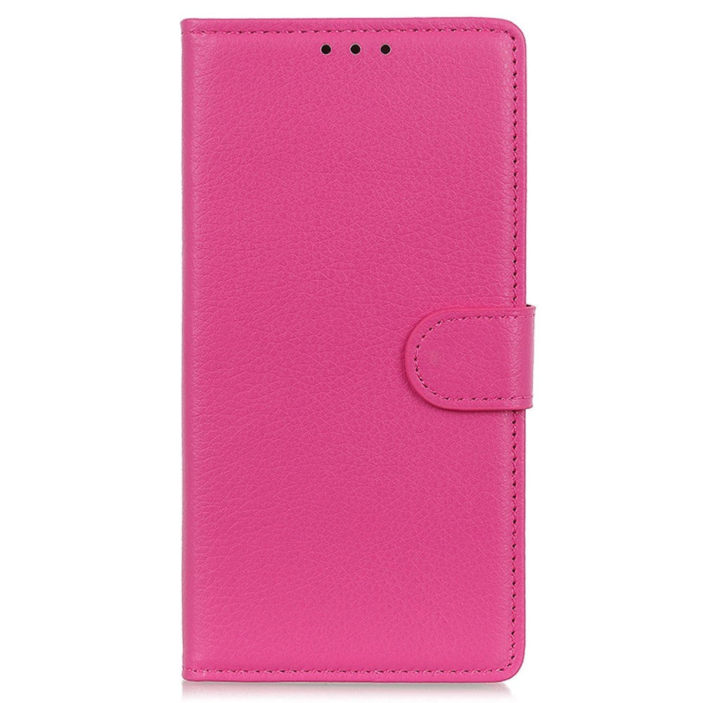 Samsung Galaxy A05s Litchi Leather Case w. Wallet - Pink