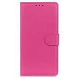 Samsung Galaxy A05s Litchi Leather Case w. Wallet - Pink