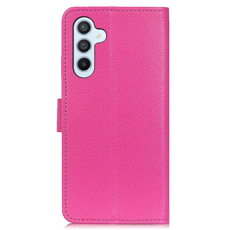 Samsung Galaxy A05s Litchi Leather Case w. Wallet - Pink