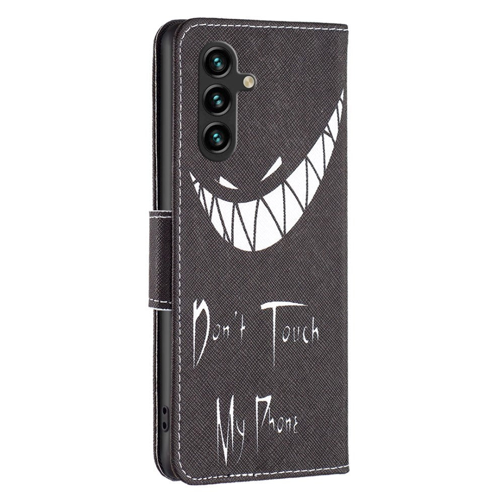 Samsung Galaxy A15 (5G) / A15 Leather Wallet Case & Print - "Don't Touch My Phone"