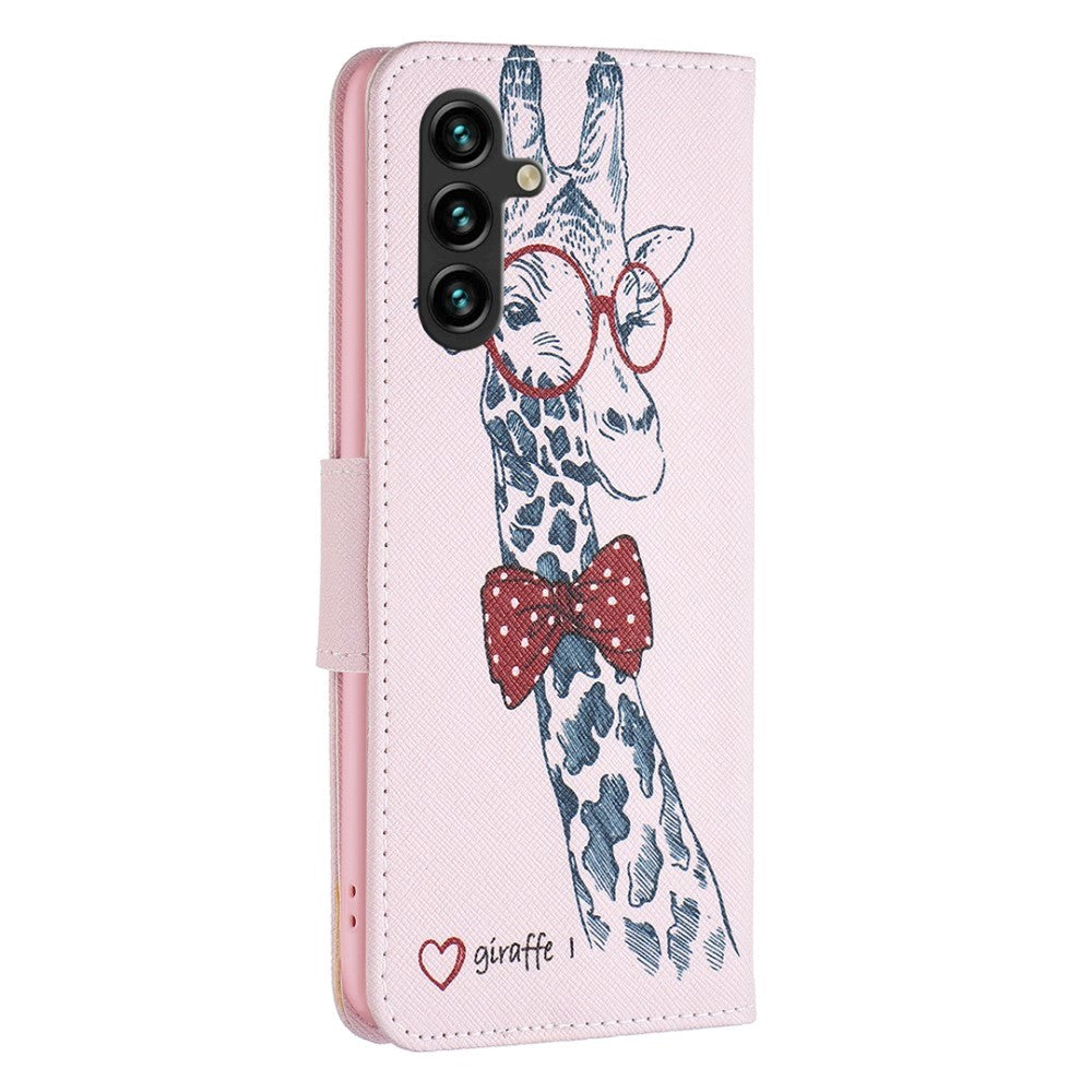 Samsung Galaxy A15 (5G) / A15 Leather Wallet Case & Print - Giraffe