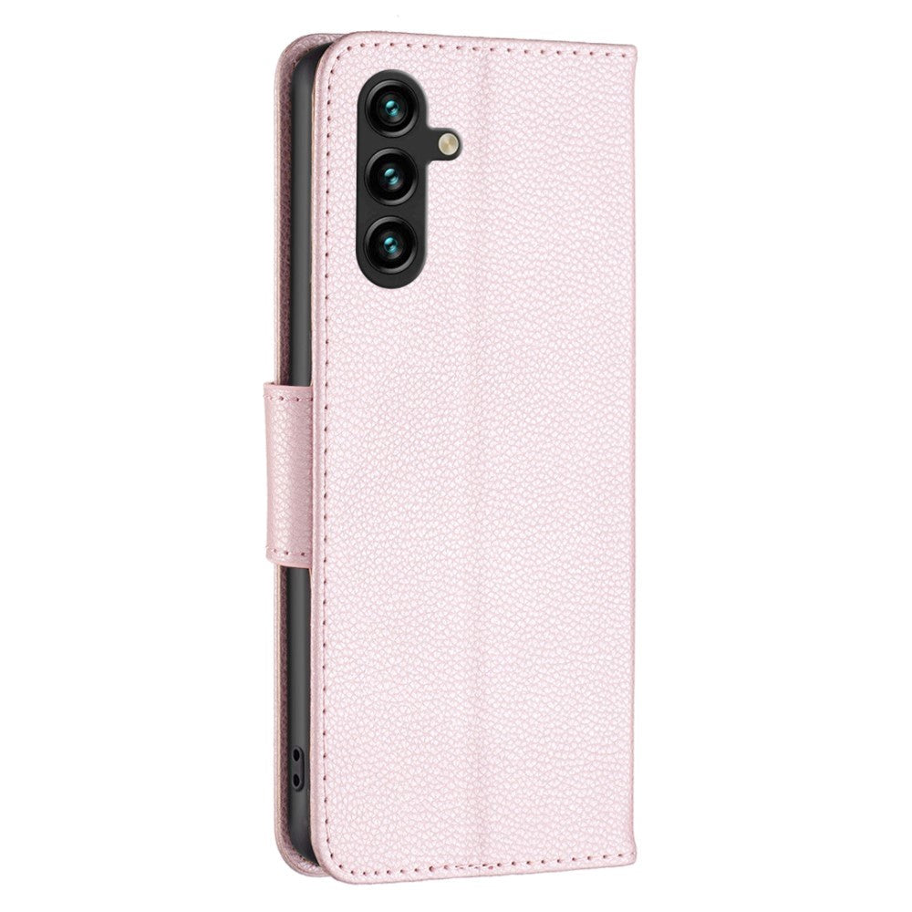 Samsung Galaxy A15 (5G) / A15 PU Litchi Leather Wallet Case - Rose Gold