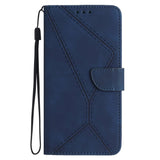 Motorola Edge 40 Neo Patterned Leather Case with Wallet and Strap - Blue