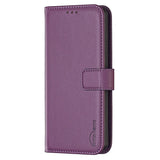 Motorola Moto G54 Leather Case w. Stand Function & Card Holder - Purple