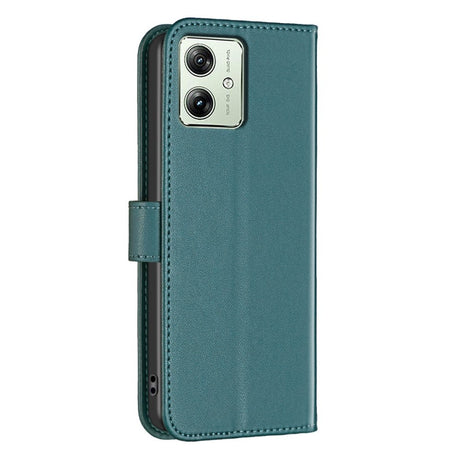 Motorola Moto G54 Leather Case w. Stand Function & Card Holder - Green