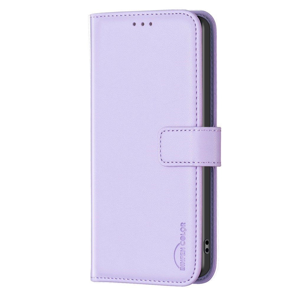 Honor X6a BINFEN Faux Leather Flip Case with Card Holder & Stand Function - Purple