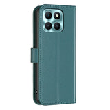 Honor X6a BINFEN Faux Leather Flip Case with Card Holder & Stand Function - Green