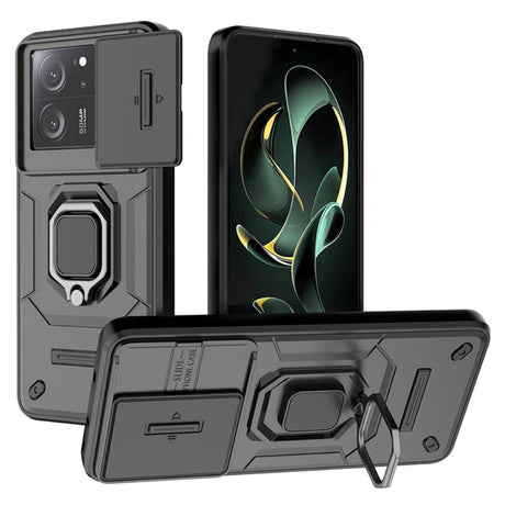 Xiaomi 13T / 13T Pro Tough Case w. Magnetic Kickstand & Cam Slider - Black