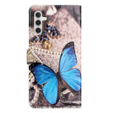 Samsung Galaxy A15 (5G) / A15 Leather Wallet Case & Print - Blue Butterfly