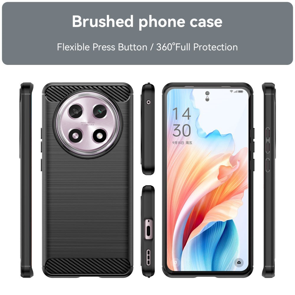 EIDERWOOD Oppo A2 Pro (5G) Carbon Fiber Flexible Plastic Case - Black