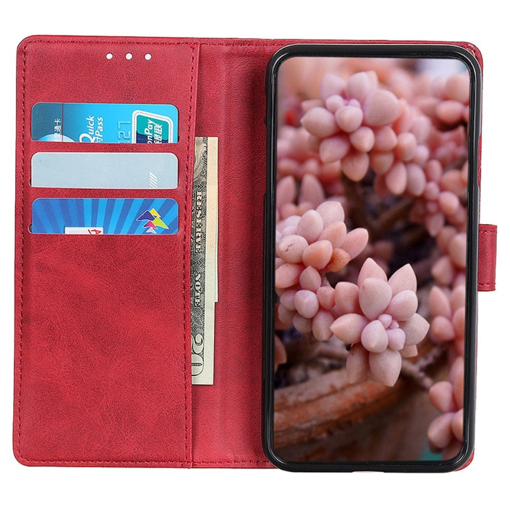 Samsung Galaxy A15 (5G) / A15 Leather Flip Case w. Wallet - Red