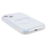 iPhone 15 Flexible Plastic Case w. Heart - Multicolored