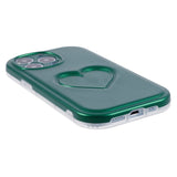 iPhone 15 Pro Flexible Plastic Case w. Heart - Green