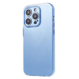 iPhone 15 Pro Flexible Plastic Case w. Glitter - Blue