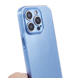 iPhone 15 Pro Flexible Plastic Case w. Glitter - Blue