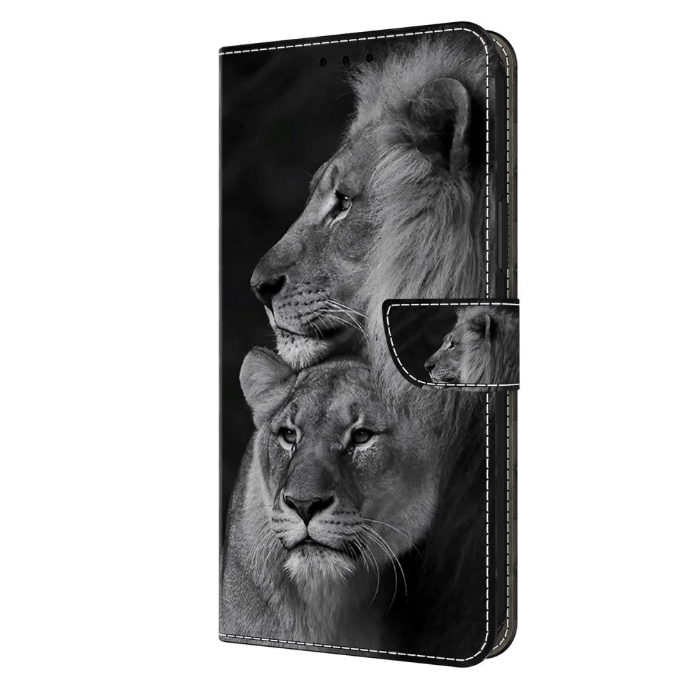 Xiaomi 13T / 13T Pro Leather Wallet Case w. Print - Lions