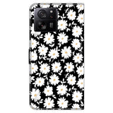 Xiaomi 13T / 13T Pro Leather Wallet Case w. Print - White Flowers