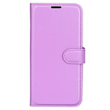 Samsung Galaxy A25 (5G) Litchi Læder Leather Case w. Wallet - Purple