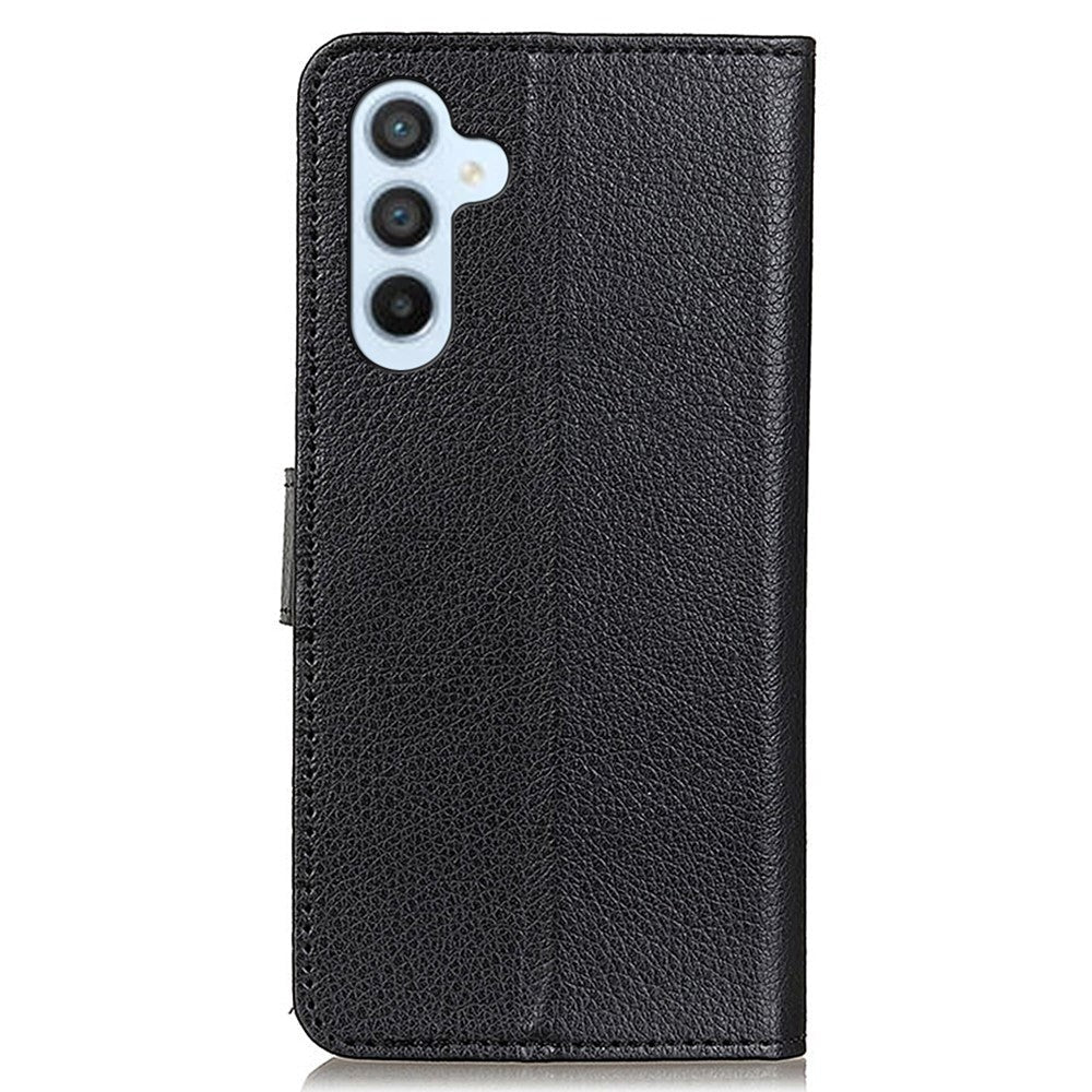 Samsung Galaxy S24 PU Litchi Leather Wallet Case - Black