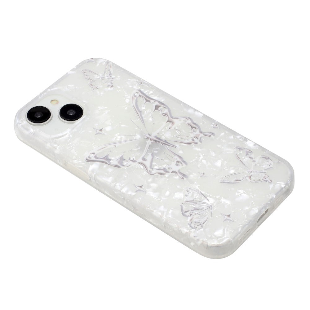 iPhone 15 Flexible Plastic Case w. Motif - Butterfly