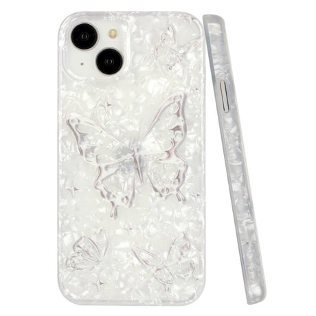 iPhone 15 Flexible Plastic Case w. Motif - Butterfly