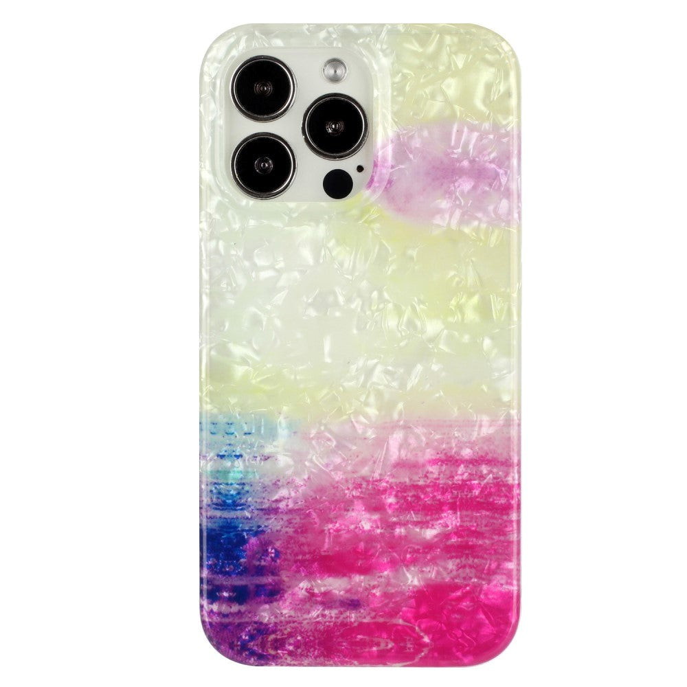 iPhone 15 Pro Flexible Plastic Case w. Motif - Multicolored Sea