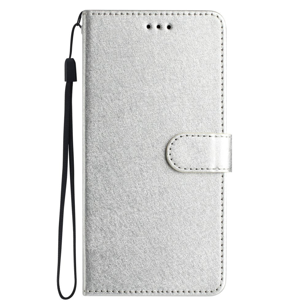 Samsung Galaxy A15 (5G) / A15 Leather Flip Case w. Wallet - Silver