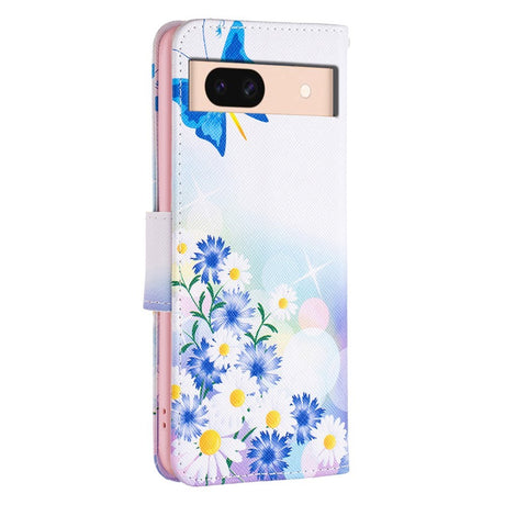 EIDERWOOD Google Pixel 8a Leather Flip Case w. Wallet & Print - Butterfly & Flowers