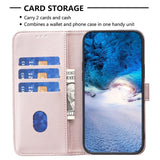 Samsung Galaxy S24 Ultra Faux Leather Flip Cover with Stand Function & Card Holder - Rose Gold