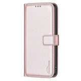 Samsung Galaxy S24+ (Plus) Faux Leather Flip Cover with Stand Function & Card Holder - Rose Gold