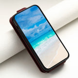 Samsung Galaxy S24 Ultra Vertical Faux Leather Flip Case with Wallet / Stand Function / Strap - Red